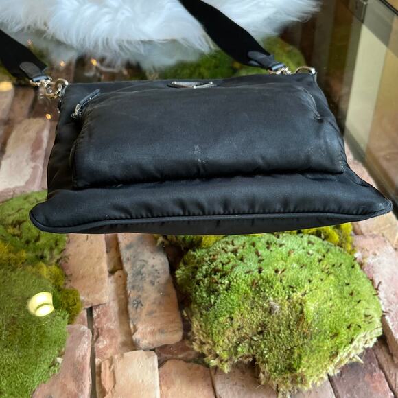 PRADA Messenger Black Nylon Messenger Bag - Picture 6 of 12